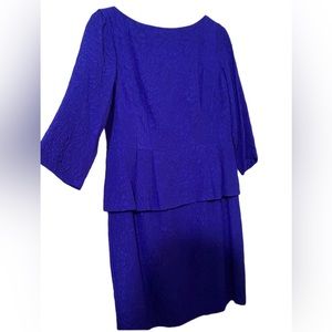 Nanette Lapore Peplum Dress Cobalt Blue